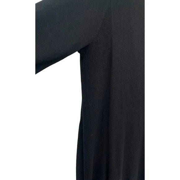 Vince Women's Cardigan Sweater Open Front Drape Wool Blend Size Medium Black - Picture 6 of 10